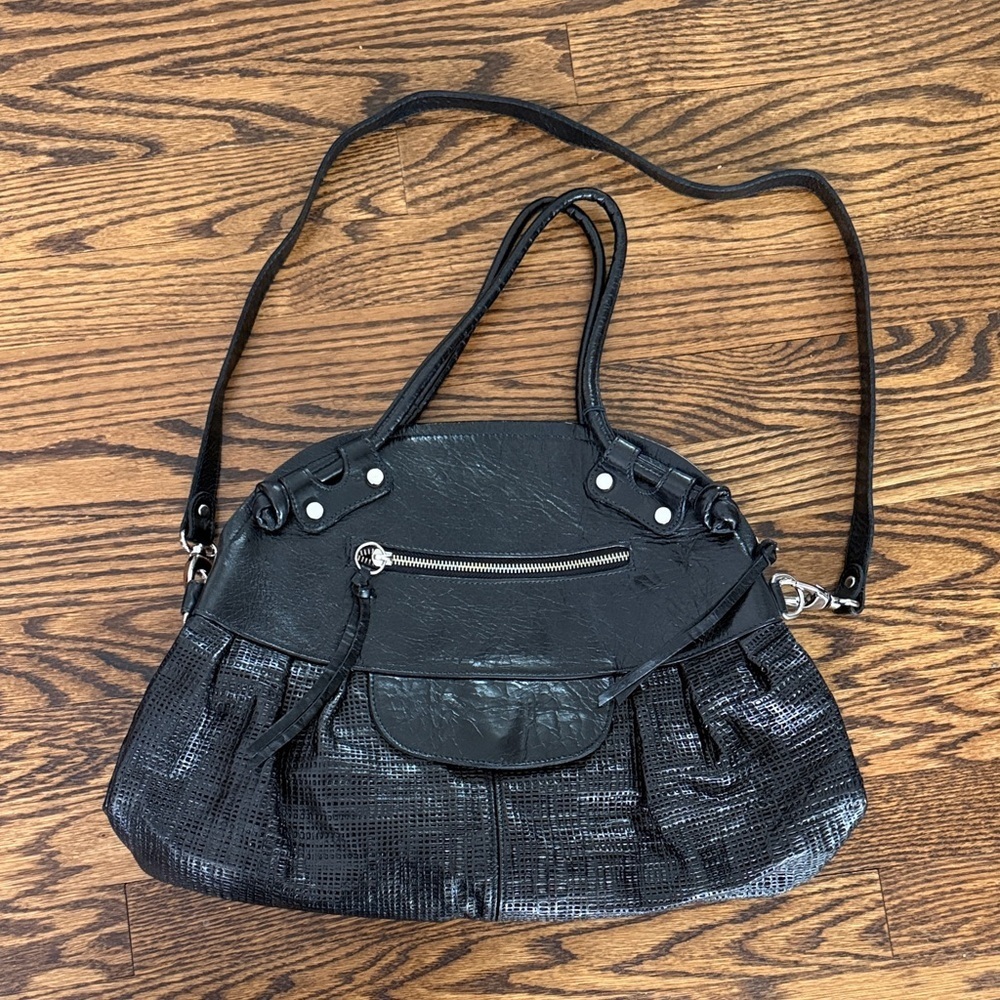 Pietro Alessandro Women Shoulder Bag Elegant Black Crossbody Leather